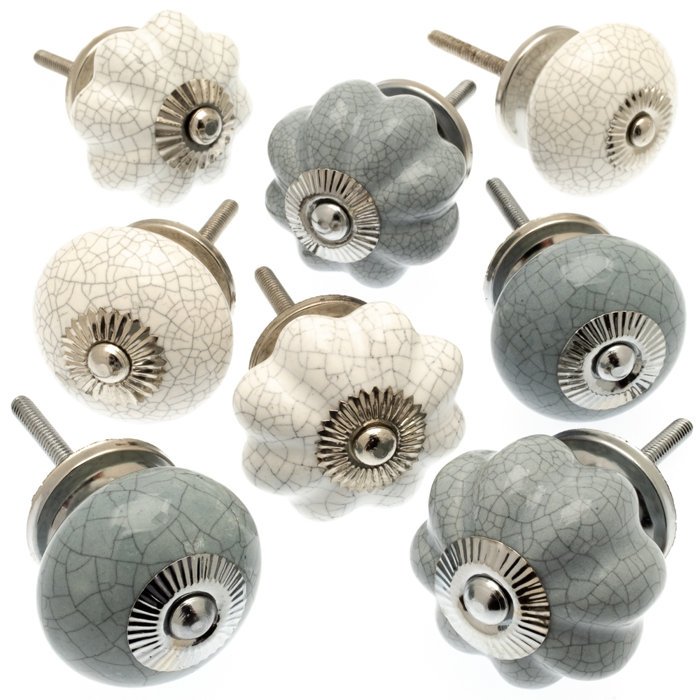 Mango Tree Handpainted 40mm Diameter 8 Piece Round Knob Set Wayfair.co.uk